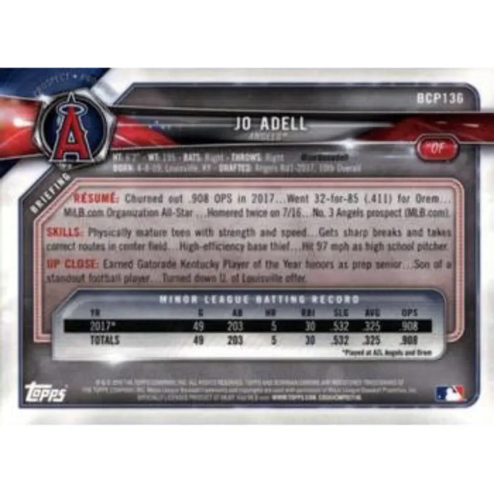 2018 Bowman Chrome Prospects Jo Adell BCP136 Los Angeles Angels